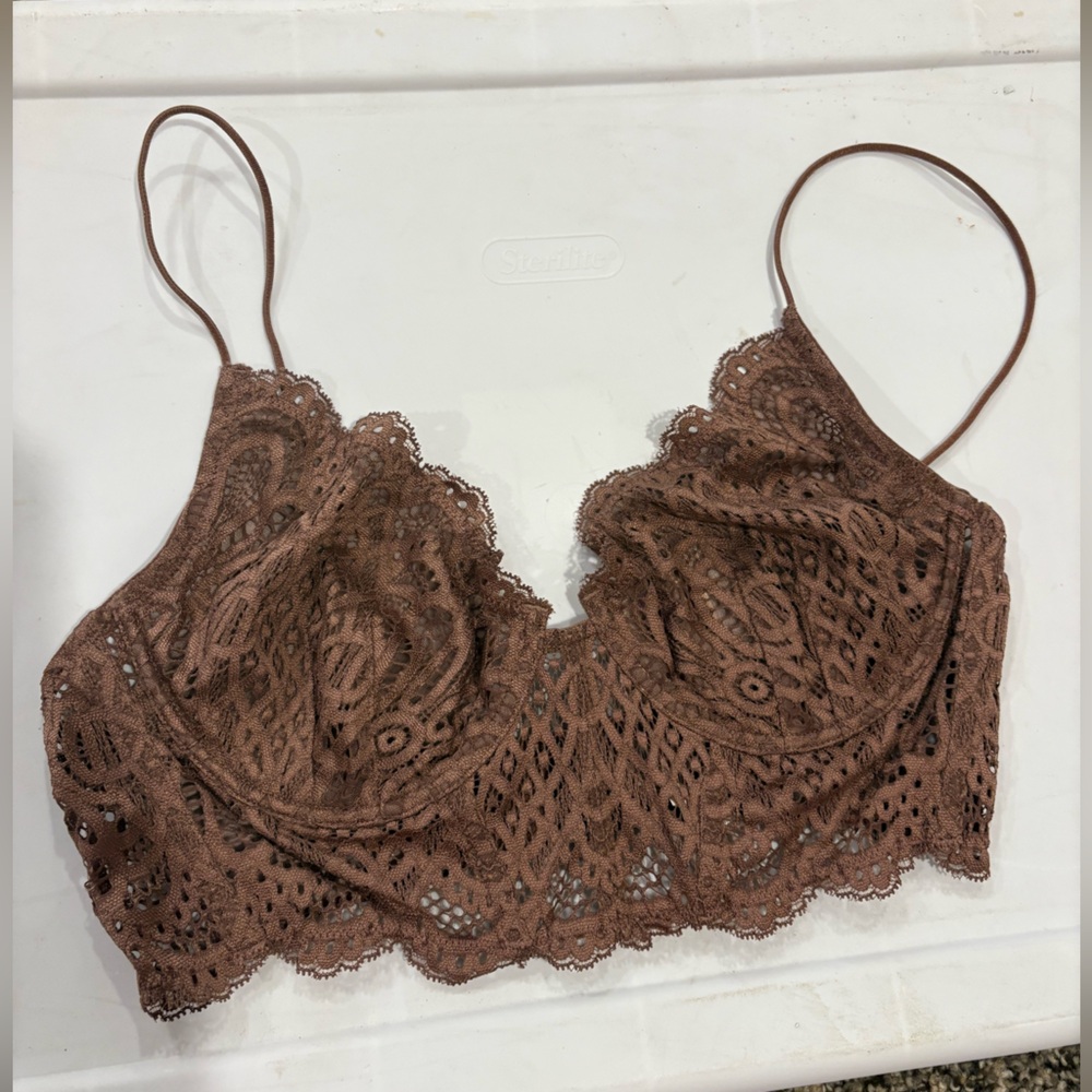 Intimately Free People Lace Hickory Bralette New With Tags! Size Small NWT